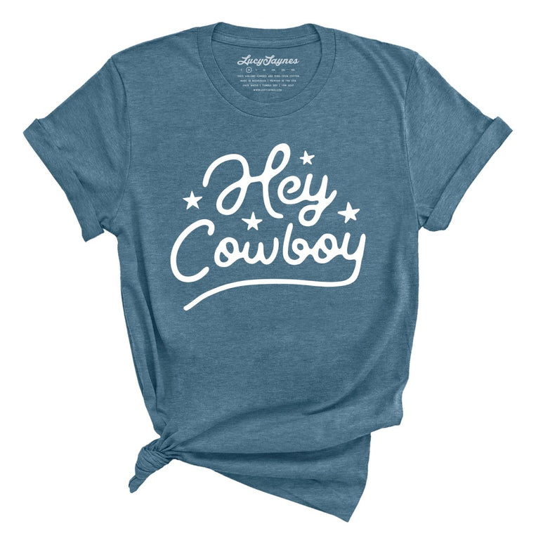 Hey Cowboy - Heather Deep Teal - Full Front