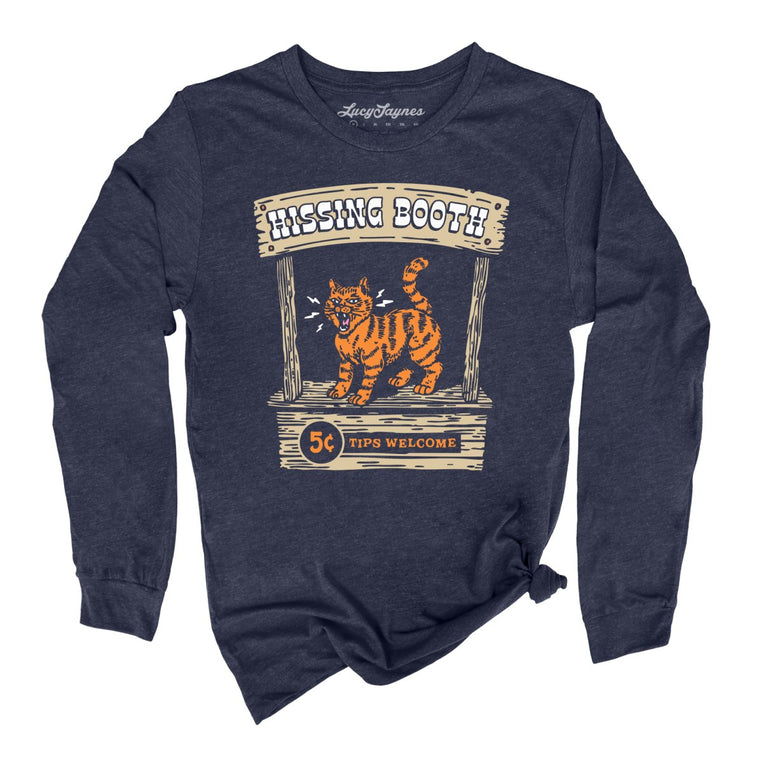 Hissing Booth - Heather Navy - Unisex Long Sleeve T-Shirt
