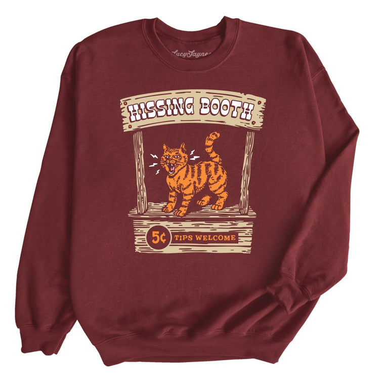 Hissing Booth - Maroon - Unisex Sweatshirt