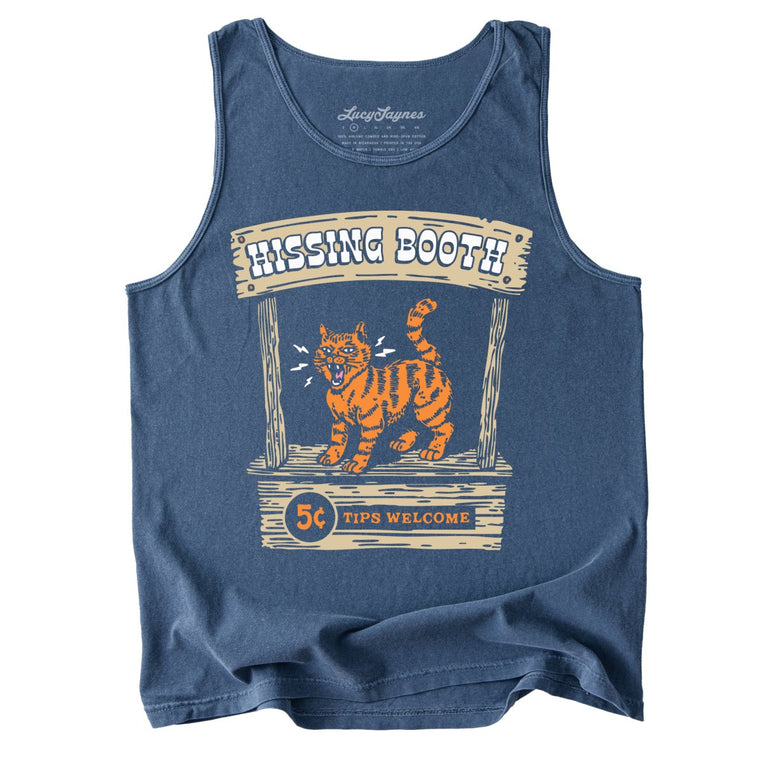 Hissing Booth Comfort Colors Graphic Tank Top - Denim