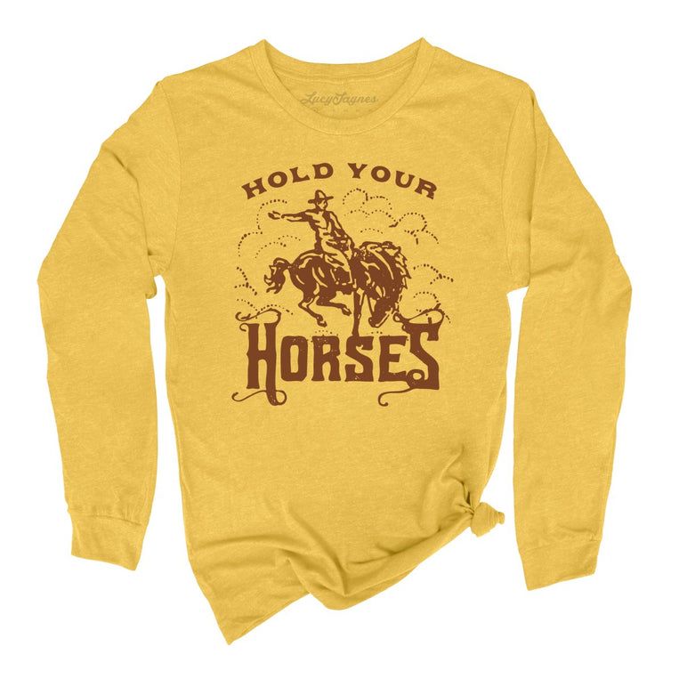 Hold Your Horses - Heather Yellow Gold - Full Front