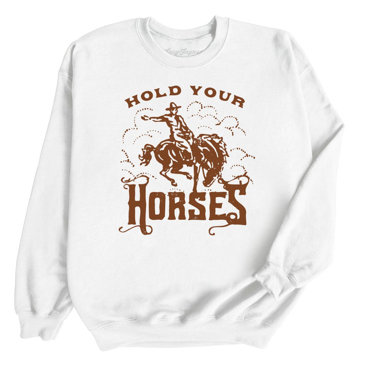 Hold Your Horses - White - Full Front