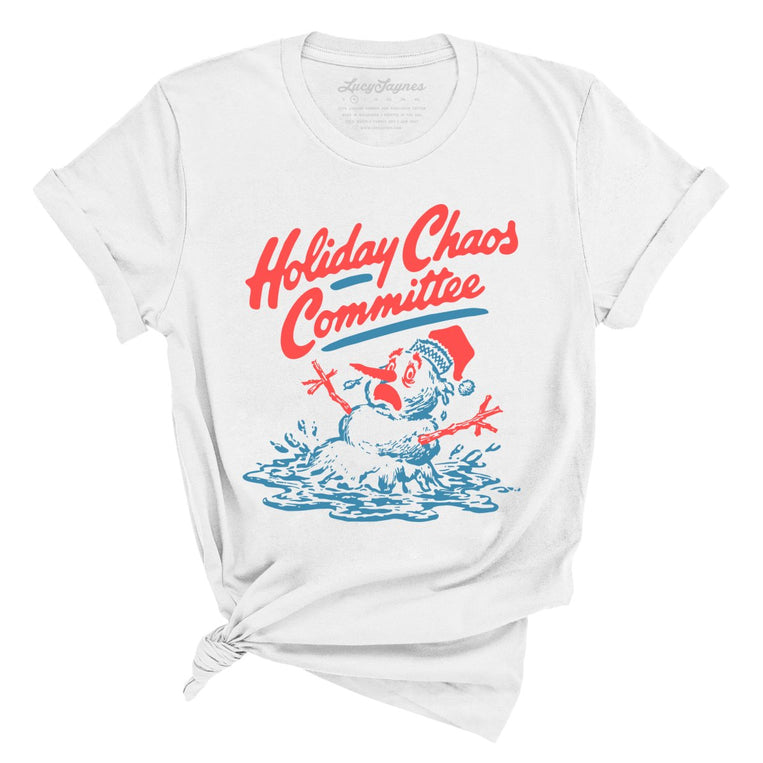 Holiday Chaos Committee - White - Unisex T-Shirt