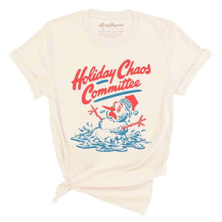 Holiday Chaos Committee - Natural - Unisex T-Shirt