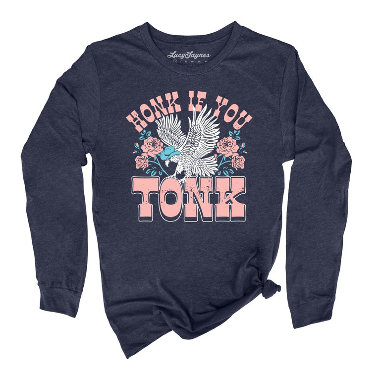 Honk if You Tonk - Heather Navy - Full Front