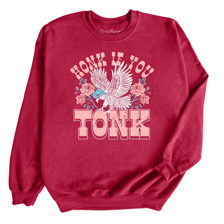 Honk if You Tonk - Cardinal Red - Full Front