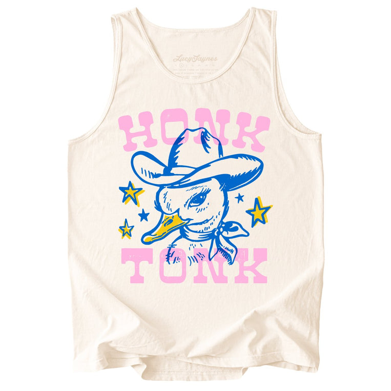 Honk Tonk Comfort Colors Graphic Tank Top