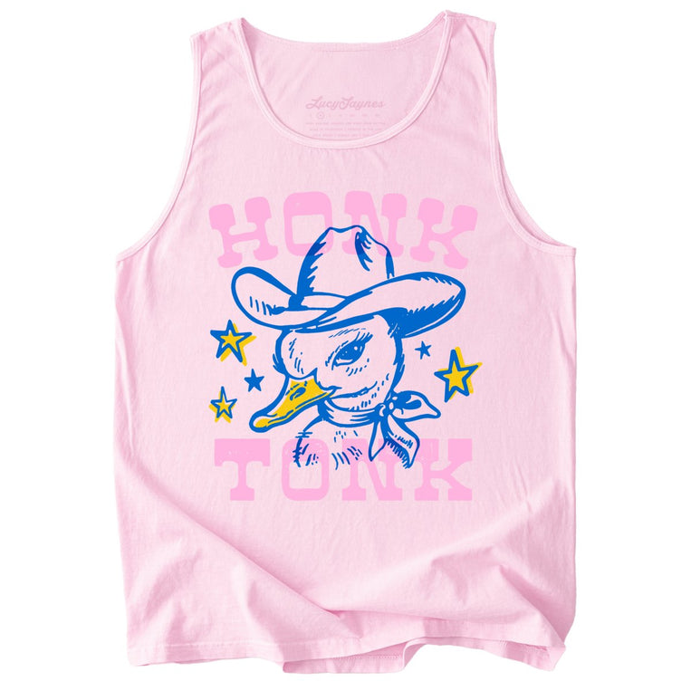 Honk Tonk Comfort Colors Graphic Tank Top - Blossom