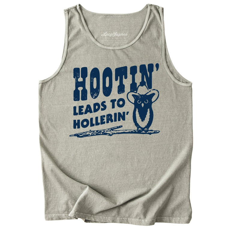 Hootin' Leads to Hollerin' Comfort Colors Graphic Tank Top - Sandstone