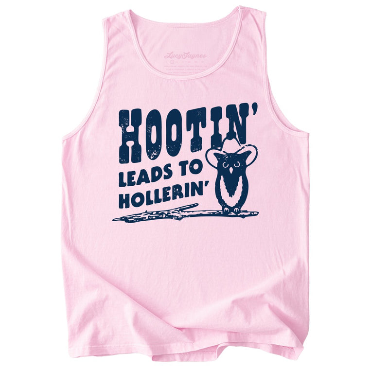 Hootin' Leads to Hollerin' Comfort Colors Graphic Tank Top - Blossom