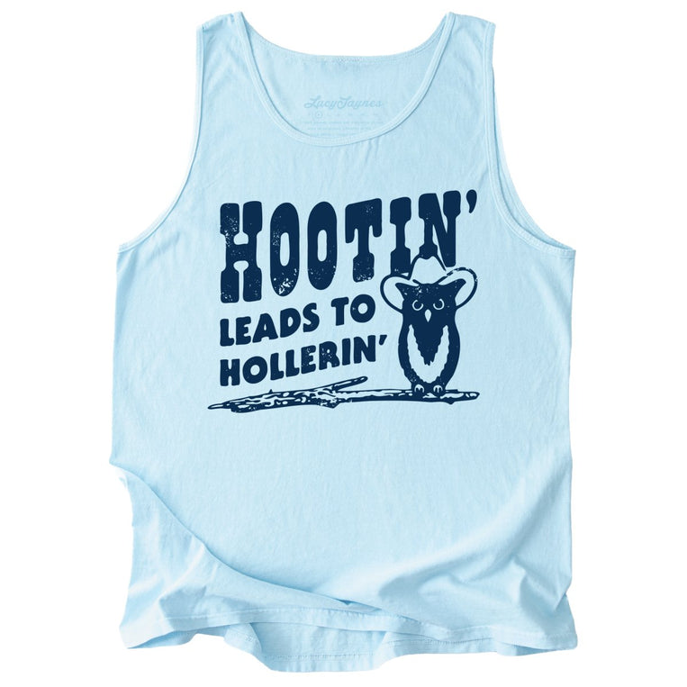 Hootin' Leads to Hollerin' Comfort Colors Graphic Tank Top