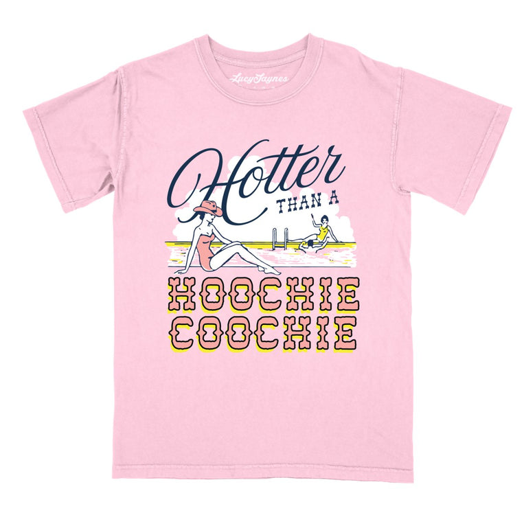 Hotter Than a Hoochie Coochie Comfort Colors Graphic Tee - Blossom