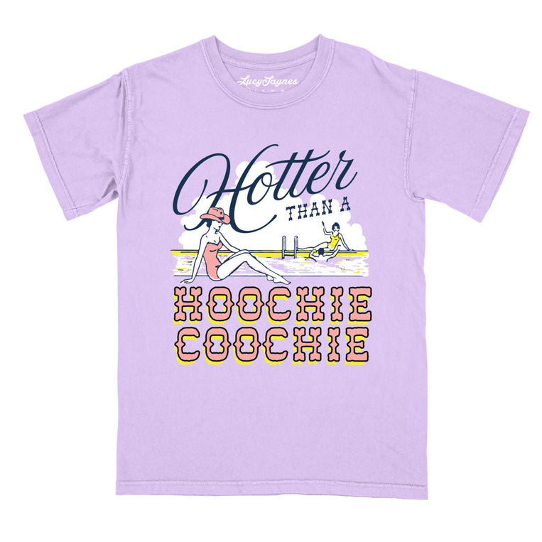 Hotter Than a Hoochie Coochie Comfort Colors Graphic Tee - Orchid