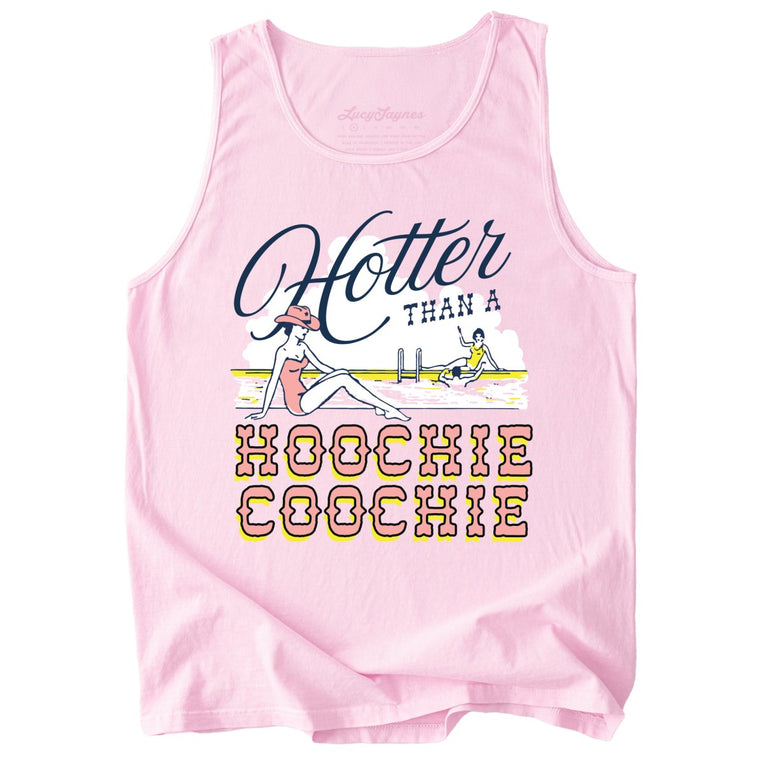 Hotter Than a Hoochie Coochie Comfort Colors Graphic Tank Top - Blossom