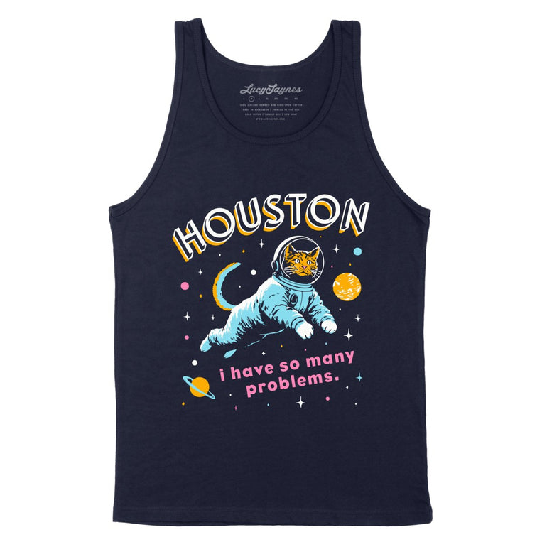Houston I Have So Many Problems - Navy - Unisex Tank Top