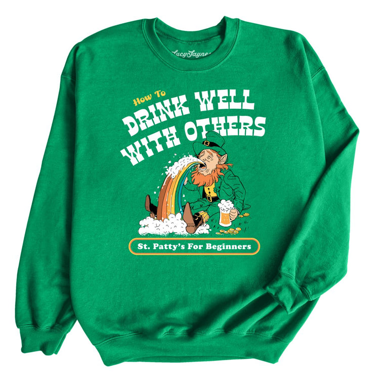 How To Drink Well With Others - Irish Green - Front