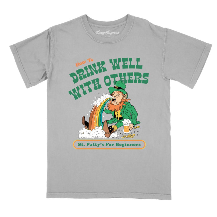 How To Drink Well With Others - Granite - Comfort Colors Tee
