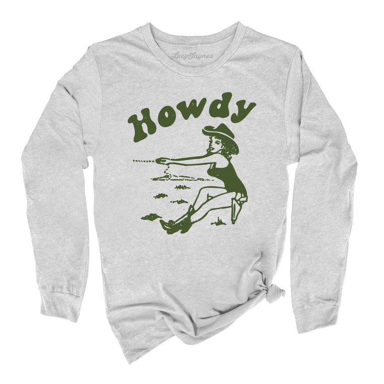 Howdy Cowgirl - Athletic Heather - Full Front