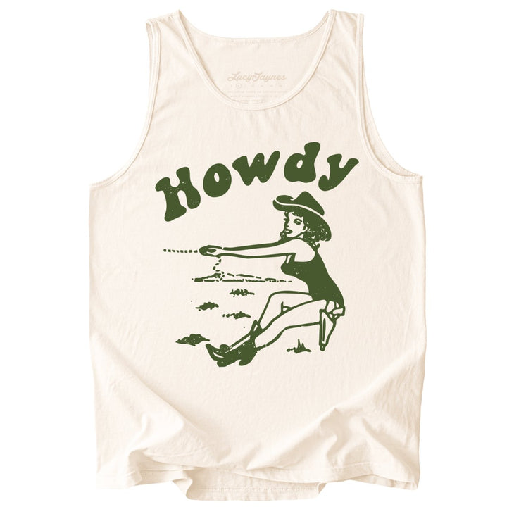 Howdy Cowgirl Comfort Colors Tank Top