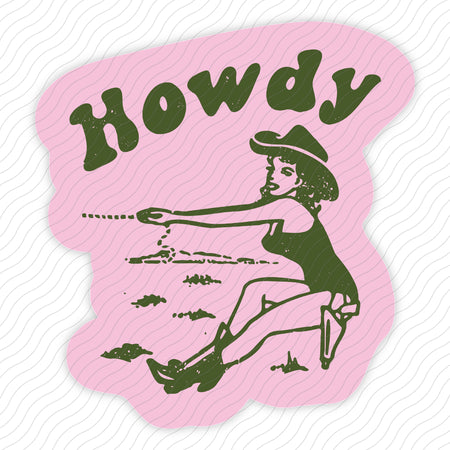 Howdy Cowgirl Sticker