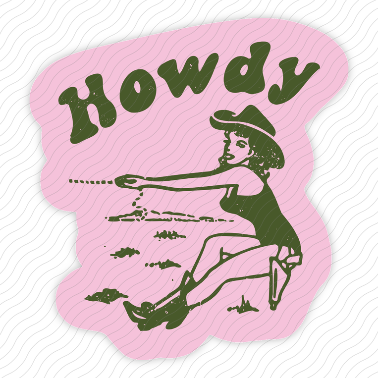 Howdy Cowgirl - Sticker