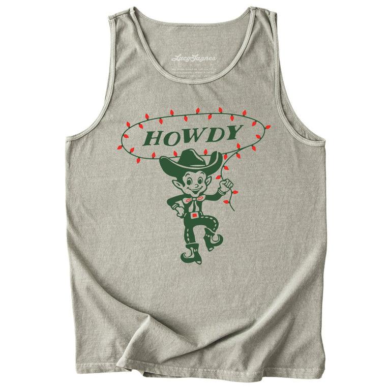Howdy Elf Comfort Colors Graphic Tank Top - Sandstone