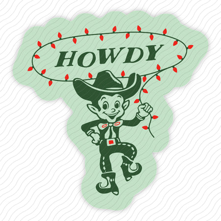 Howdy Elf Sticker