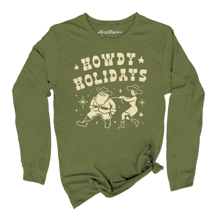 Howdy Holidays - Olive - Full Front