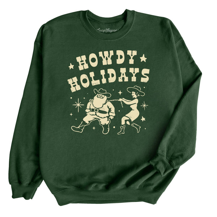 Howdy Holidays - Forest Green - Front