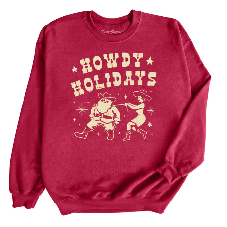 Howdy Holidays - Cardinal Red - Full Front