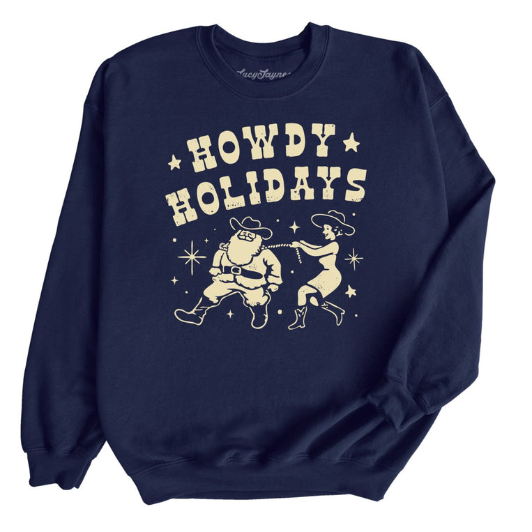 Howdy Holidays - Navy - Front