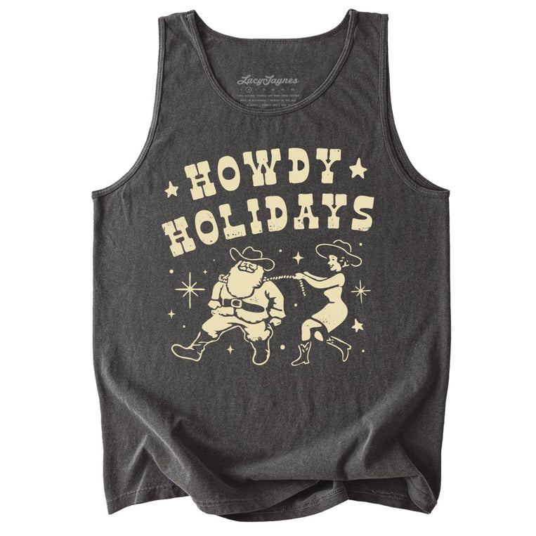 Howdy Holidays Comfort Colors Graphic Tank Top