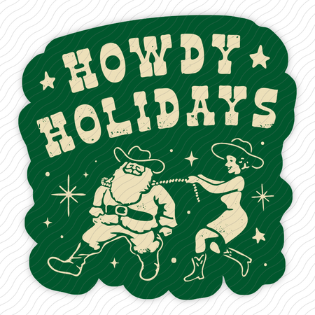 Howdy Holidays Sticker
