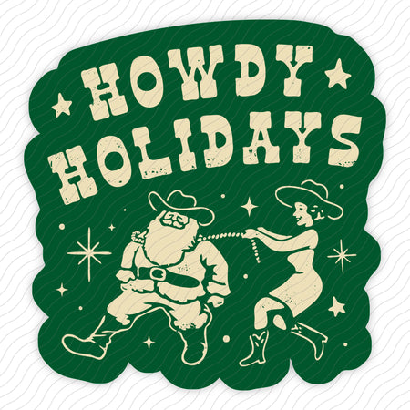 Howdy Holidays Sticker