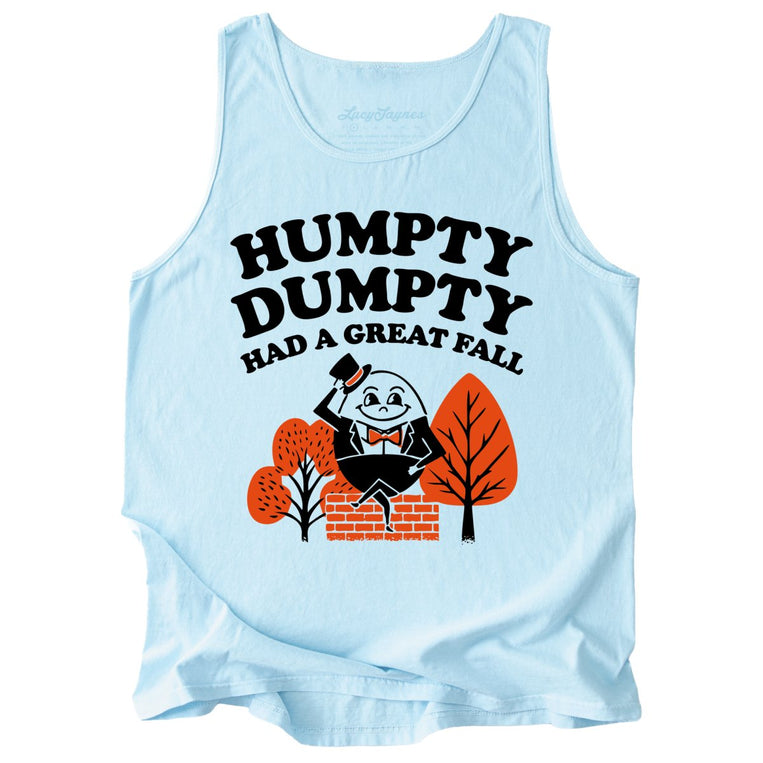 Humpty Dumpty Had A Great Fall Comfort Colors Graphic Tank Top - Chambray