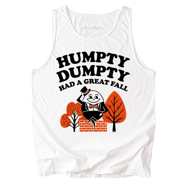 Humpty Dumpty Had A Great Fall Comfort Colors Graphic Tank Top - White