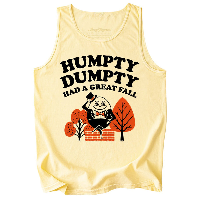 Humpty Dumpty Had A Great Fall Comfort Colors Graphic Tank Top - Butter