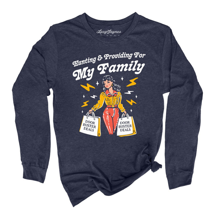 Hunting And Providing For My Family - Heather Navy - Full Front