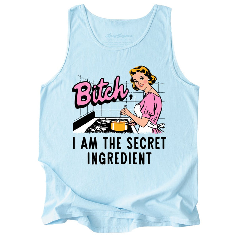 I Am The Secret Ingredient Comfort Colors Graphic Tank Top - Chambray