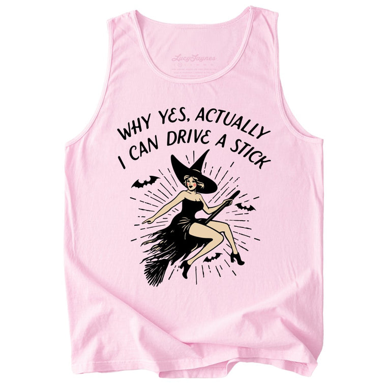 I Can Drive a Stick Comfort Colors Graphic Tank Top - Blossom