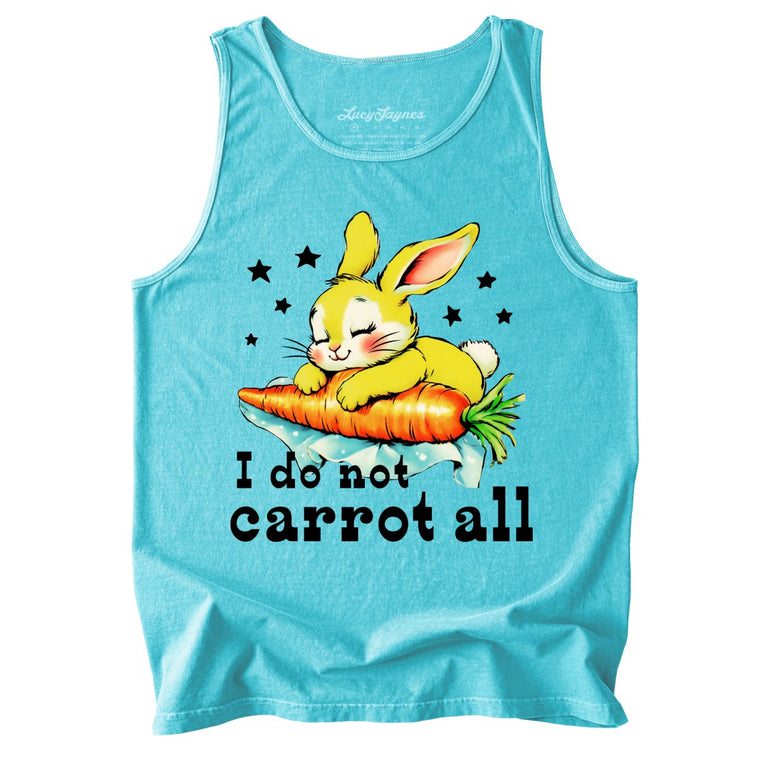 I Do Not Carrot All Comfort Colors Graphic Tank Top - Lagoon Blue