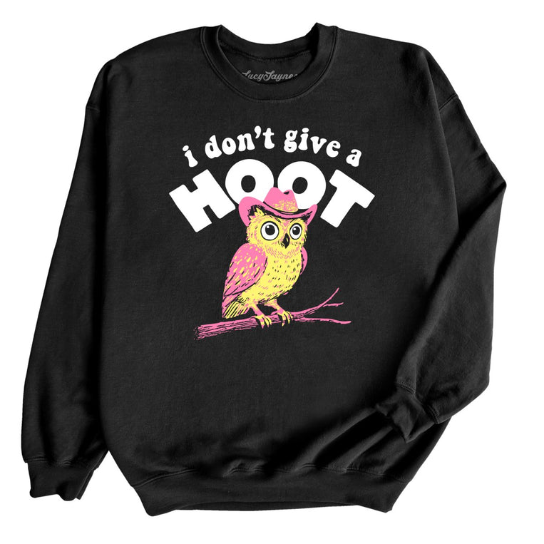 I Don't Give A Hoot - Black - Unisex Sweatshirt