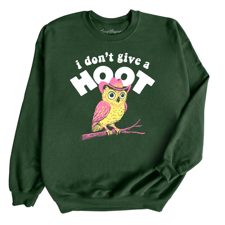 I Don't Give A Hoot - Forest Green - Unisex Sweatshirt