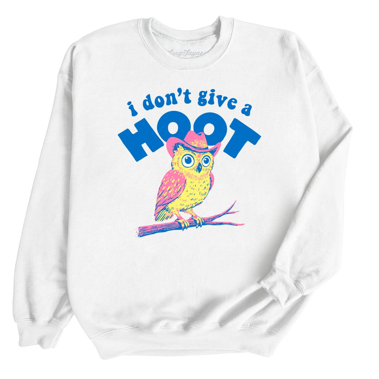I Don't Give A Hoot - White - Unisex Sweatshirt