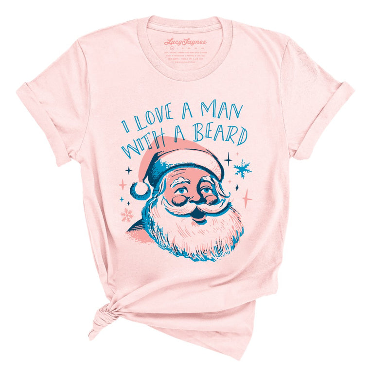 I Love a Man With a Beard - Soft Pink - Full Front