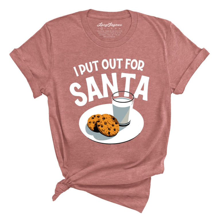 I Put Out For Santa - Heather Mauve - Full Front