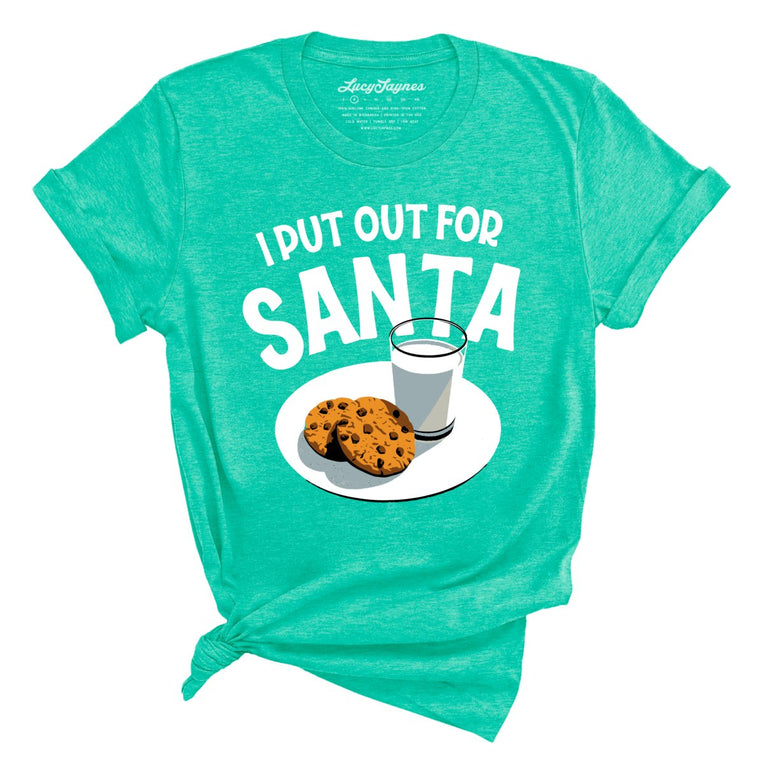 I Put Out For Santa - Heather Sea Green - Full Front