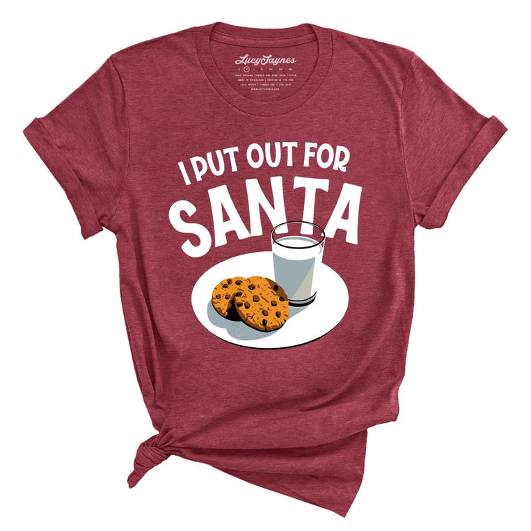 I Put Out For Santa - Heather Raspberry - Full Front