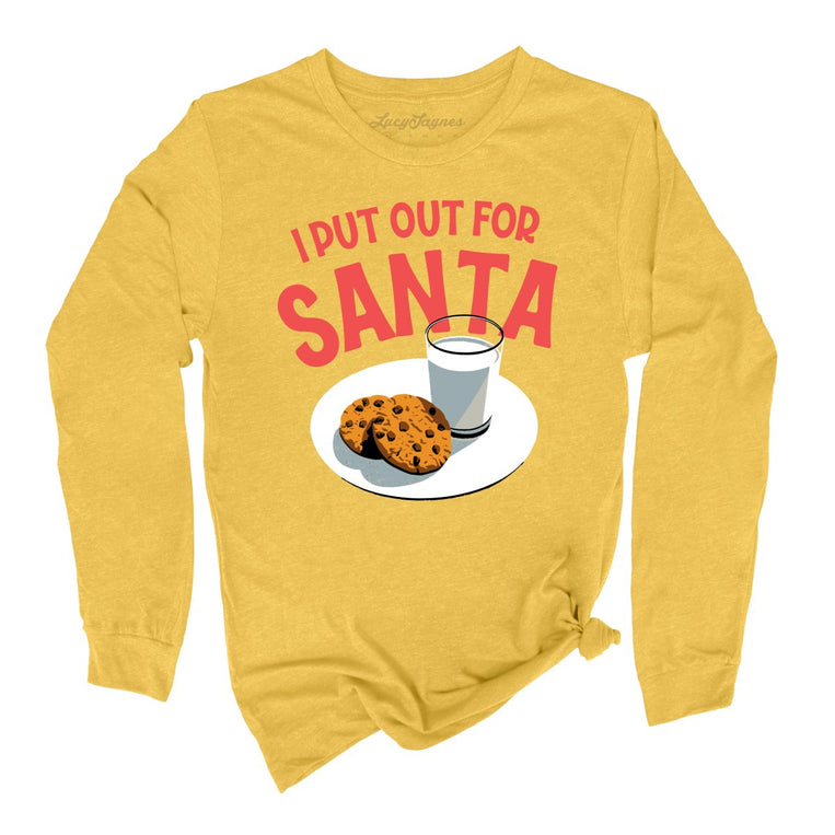 I Put Out For Santa - Heather Yellow Gold - Full Front