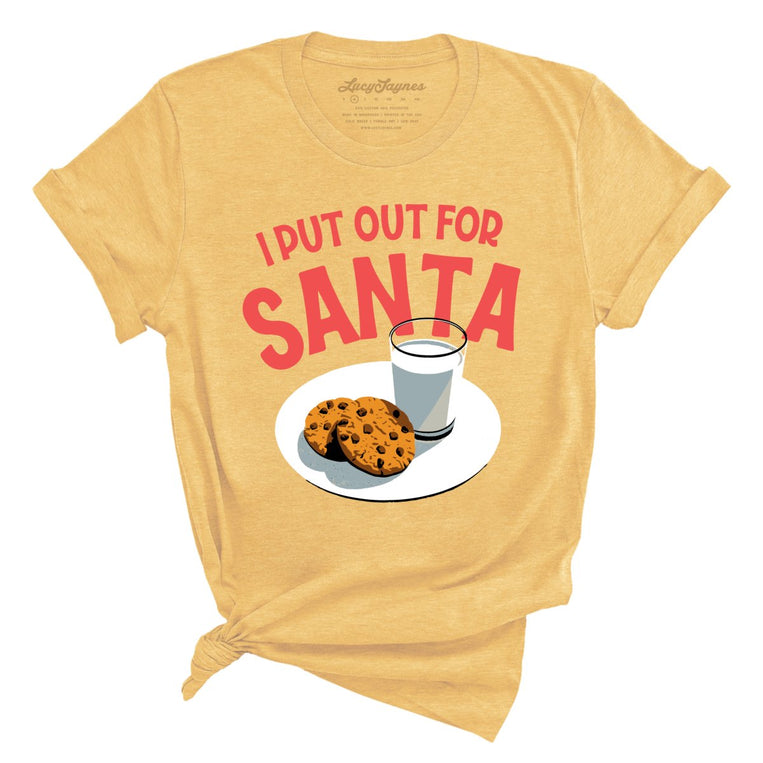 I Put Out For Santa - Heather Yellow Gold - Full Front